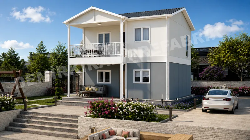 2+1 · 108 m² · Piętrowy dom prefabrykowany