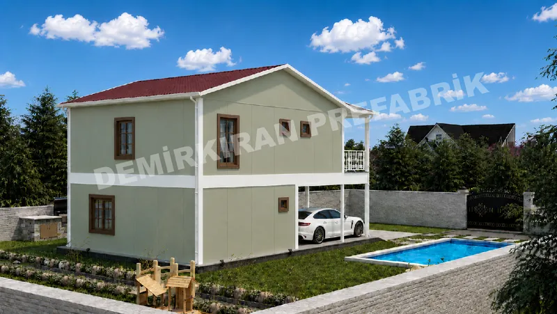 2+1 132 m² İki Katlı Prefabrik Konut görsel 7