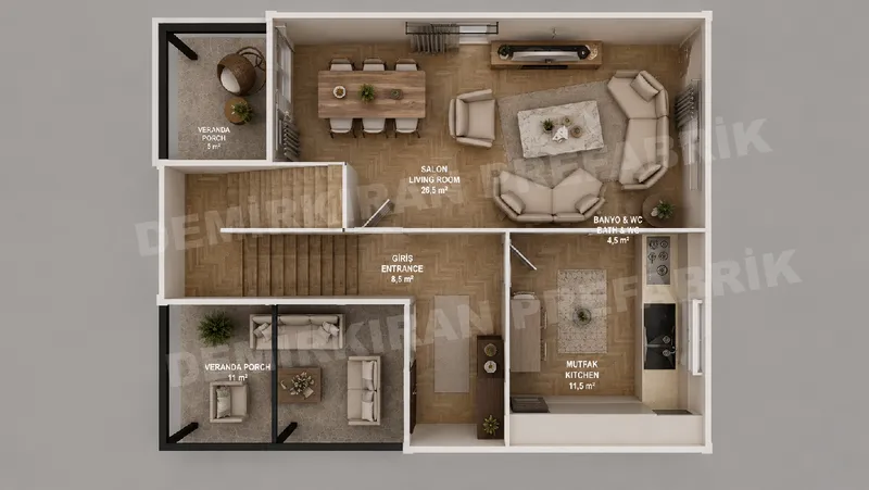 3+1 · 140 m² · Patrový montovaný dům obrázek 9