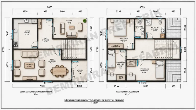 3+1 · 140 m² · Patrový montovaný dům obrázek 10