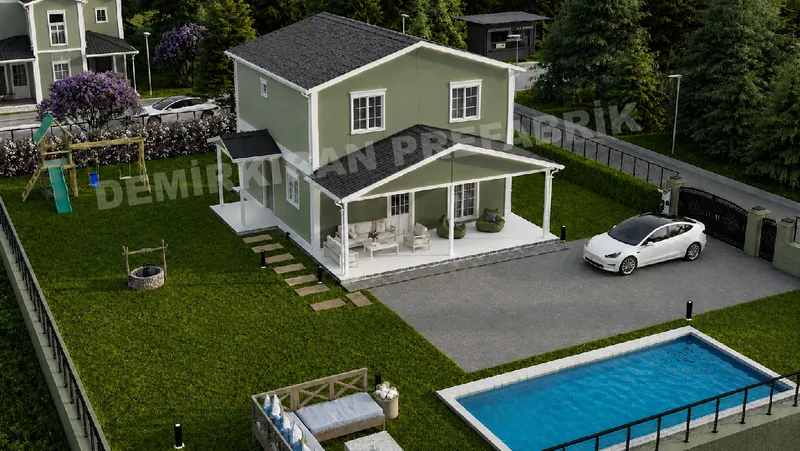 3+1 · 143 m² · Двоповерховий збірний будинок