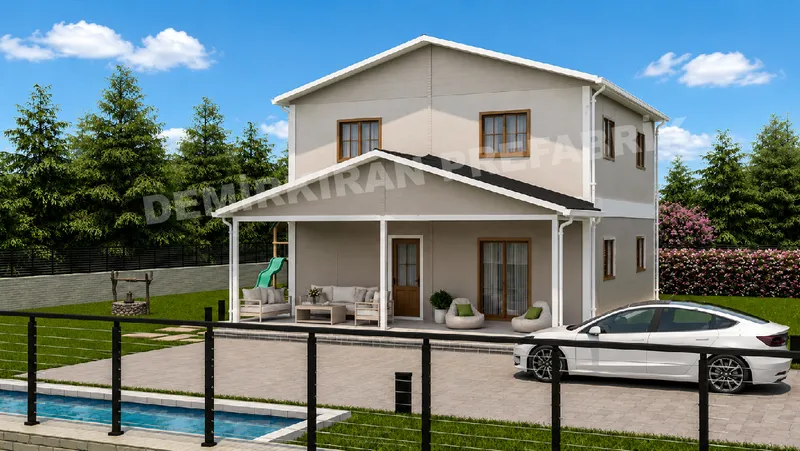 3+1 · 143 m² · Двоповерховий збірний будинок зображення 2