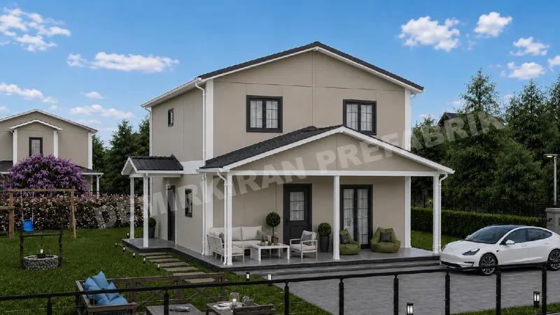 3+1 · 143 m² · Двоповерховий збірний будинок зображення 7