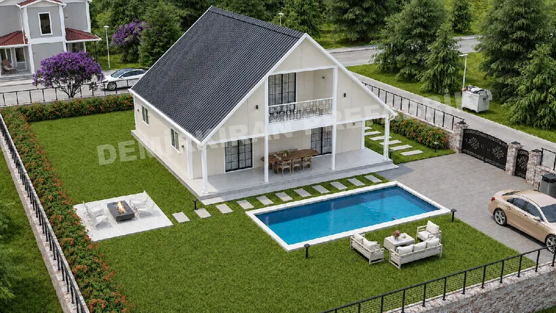 3+1 · 156 m² · Двухэтажный сборный дом