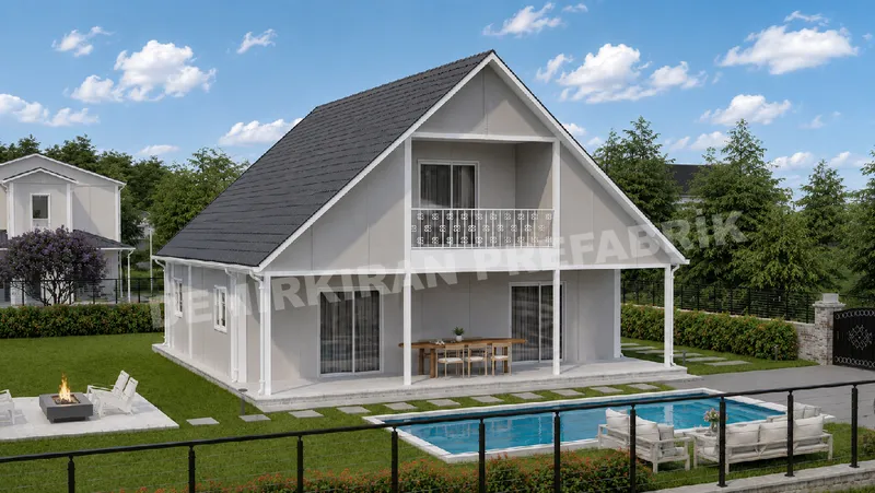 3+1 · 156 m² · Двухэтажный сборный дом изображение 3