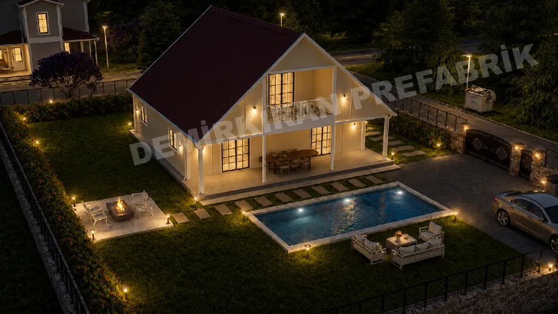 3+1 · 156 m² · Двухэтажный сборный дом изображение 6