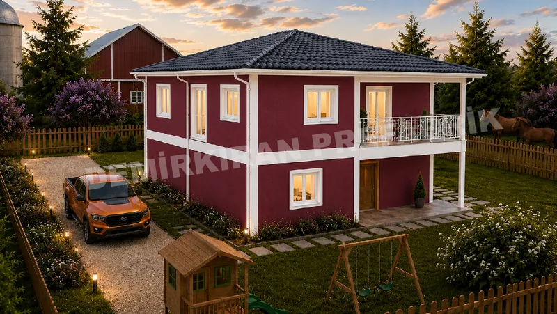3+1 · 200 m² · Casa prefabbricata a due piani immagine 8