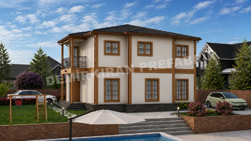 4+1 · 174 m² · Shtëpi e parafabrikuar dykatëshe imazh 4