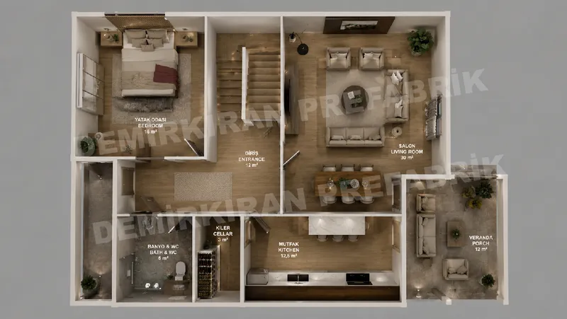 5+1 · 213 m² · Montažna kuća na sprat slika 10