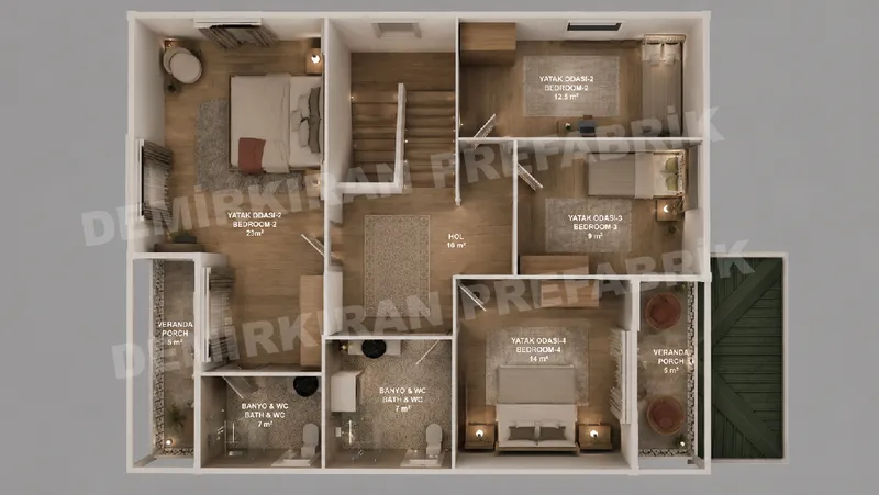 5+1 · 213 m² · Montažna kuća na sprat slika 9