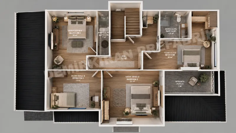 5+1 · 271 m² · Montažna kuća na kat slika 6