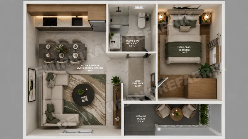 1+1 · 40 m² · Prízemný montovaný dom obrázok 9