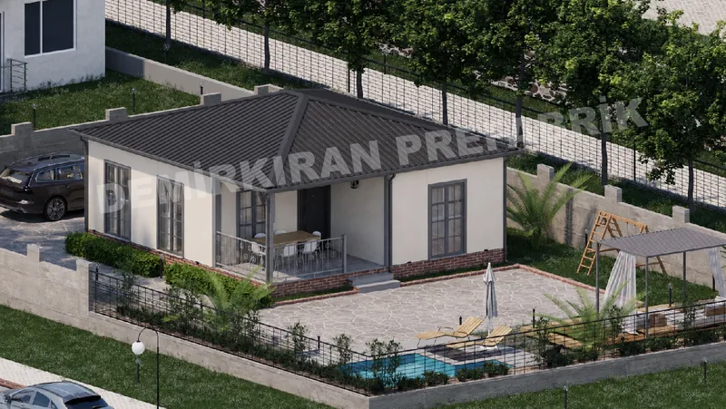 1+1 · 63 m² · Přízemní montovaný dům