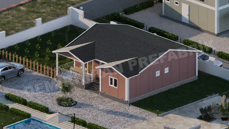 2+1 100 m² Tek Katlı Prefabrik Konut görsel 4
