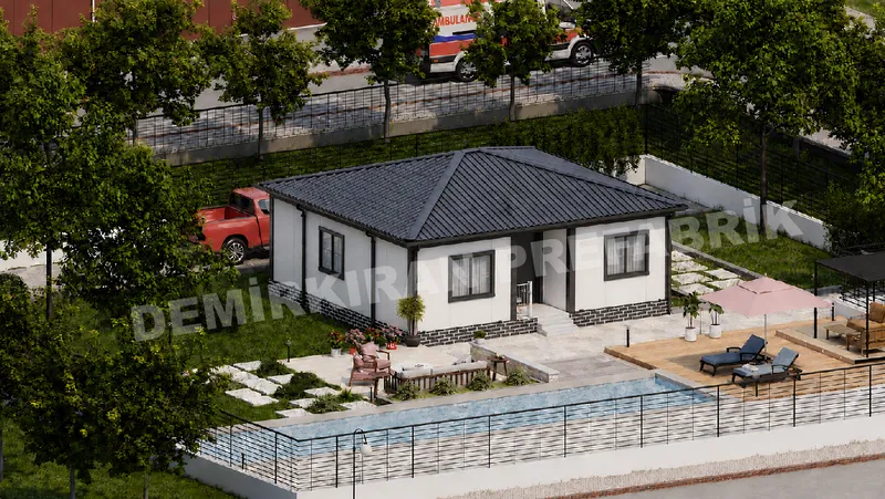 2+1 · 64 m² · Parterowy dom prefabrykowany