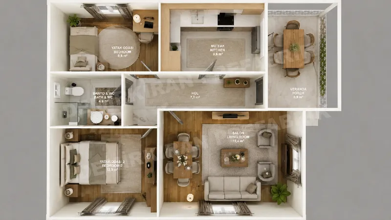2+1 · 72 m² · Přízemní montovaný dům obrázek 7