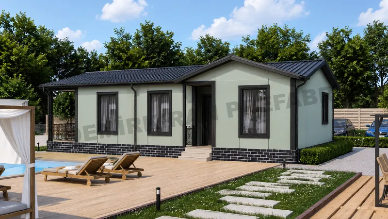2+1 88 m² Tek Katlı Prefabrik Konut görsel 3