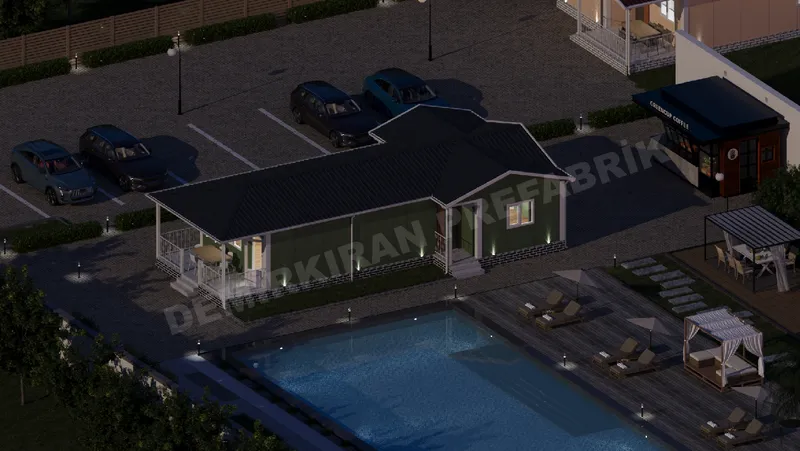 2+1 88 m² Tek Katlı Prefabrik Konut görsel 6