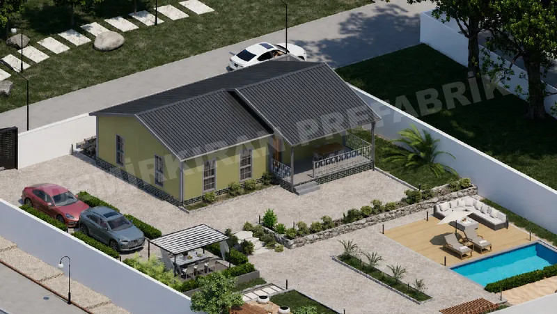 3+1 · 104 m² · Prizemna montažna kuća