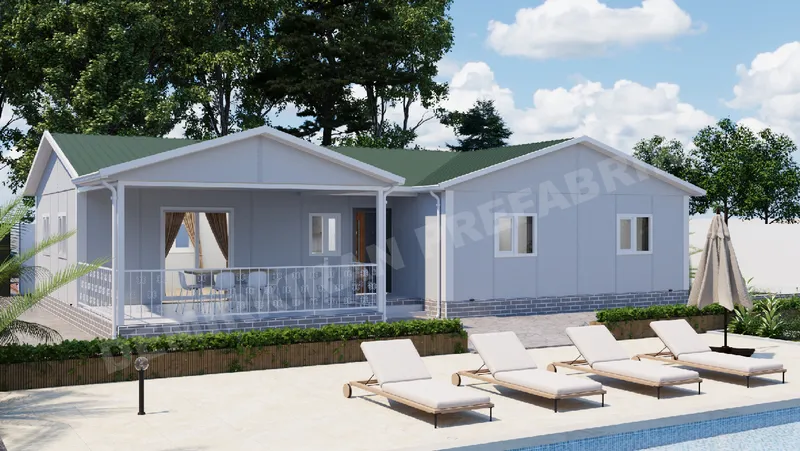 3+1 · 145 m² · Shtëpi e parafabrikuar njëkatëshe imazh 2