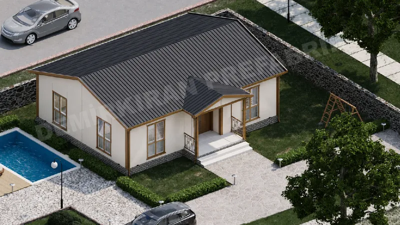 3+1 · 82 m² · Egyszintes előregyártott ház